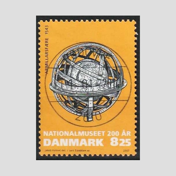 FRIMRKER DANMARK | 2007 - AFA 1503 - Nationalmuseet 200 r - 8,25 Kr. flerfarvet - Pragt Stemplet 