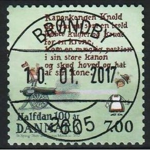 FRIMRKER DANMARK | 2015 - AFA 1804 - Halfdan Rasmussen - 7,00 Kr. flerfarvet - Lux Stemplet