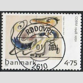 FRIM�RKER DANMARK | 2006 - AFA 1484 - Cobra-malere 9. - 4,75 Kr. Asger Jorn - Pragt Stemplet