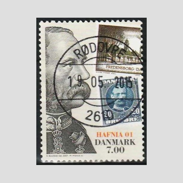 FRIMRKER DANMARK | 2001 - AFA 1297 - HAFNIA 01 UDSTILLING - 7,00 Kr. flerfarvet - Pragt Stemplet