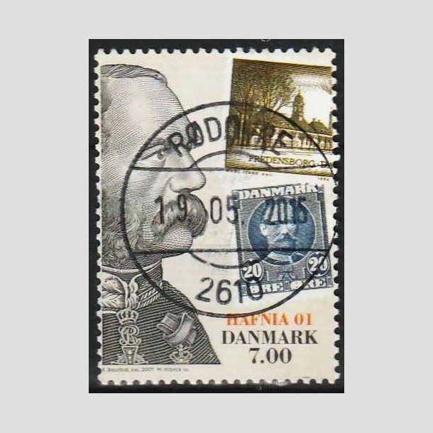 FRIMRKER DANMARK | 2001 - AFA 1297 - HAFNIA 01 UDSTILLING - 7,00 Kr. flerfarvet - Pragt Stemplet