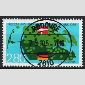 FRIMRKER DANMARK | 1985 - AFA 826 - Kbenhavn-Bonn - 2,80 Kr. flerfarvet - Pragt Stemplet