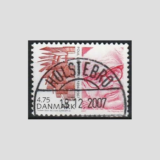 FRIMRKER DANMARK | 2007 - AFA 1518 - Store danskere I - 4,75 Kr. flerfarvet - Lux Stemplet