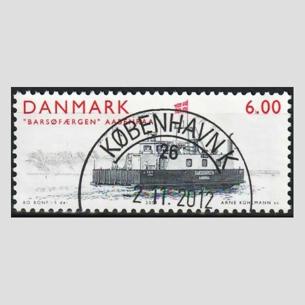 FRIMRKER DANMARK | 2001 - AFA 1302 - -frger - 6,00 Kr. Barsfrgen - Lux Stemplet