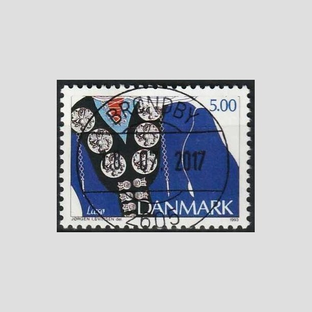 FRIMRKER DANMARK | 1993 - AFA 1055 - Almuesmykker - 5,00 Kr. flerfarvet - Pragt Stemplet
