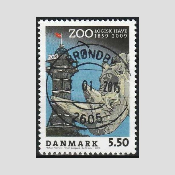 FRIMRKER DANMARK | 2009 - AFA 1578 - Zoologisk Have - 5,50 Kr. flerfarvet - Lux Stemplet