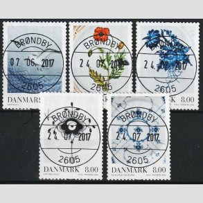 FRIMRKER DANMARK | 2016 - AFA 1870-74 - Dansk porceln - 5 x 8,00 Kr. i komplet luxst - Lux Stemplet 