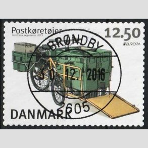 FRIMRKER DANMARK | 2013 - AFA 1741 - Postkretjer - 12,50 Kr. flerfarvet - Pragt Stemplet