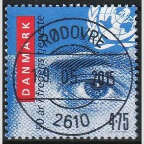 FRIMRKER DANMARK | 2007 - AFA 1500 - Danske FN soldater i 50 r. - 4,75 Kr. flerfarvet - Lux Stemplet