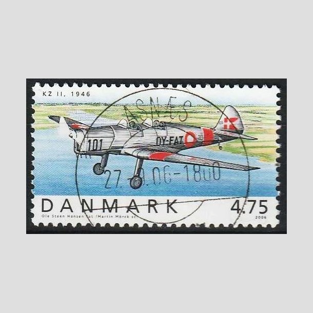 FRIMRKER DANMARK | 2006 - AFA 1479 - Ellehammer - 4,75 Kr. flerfarvet - Pragt Stemplet Asns