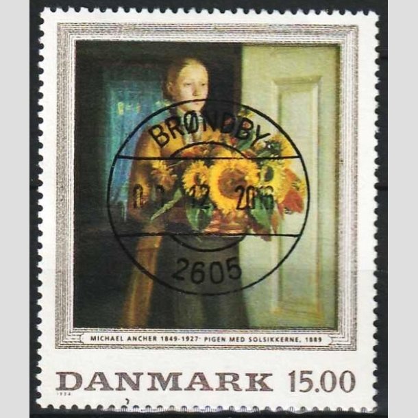 FRIMRKER DANMARK | 1996 - AFA 1132 - Michael Ancher - 15,00 Kr. flerfarvet - Pragt Stemplet 