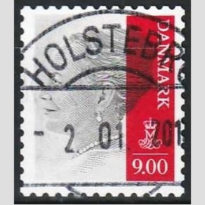 FRIMRKER DANMARK | 2014 - AFA 1762 - Dronning Margrethe - 9,00 Kr. gr/karmin - Pragt Stemplet 