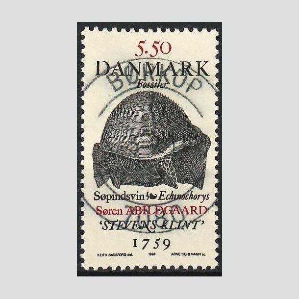 FRIMRKER DANMARK | 1998 - AFA 1193 - Fossiler - 5,50 Kr. Spindsvin flerfarvet - Pragt Stemplet Brkop