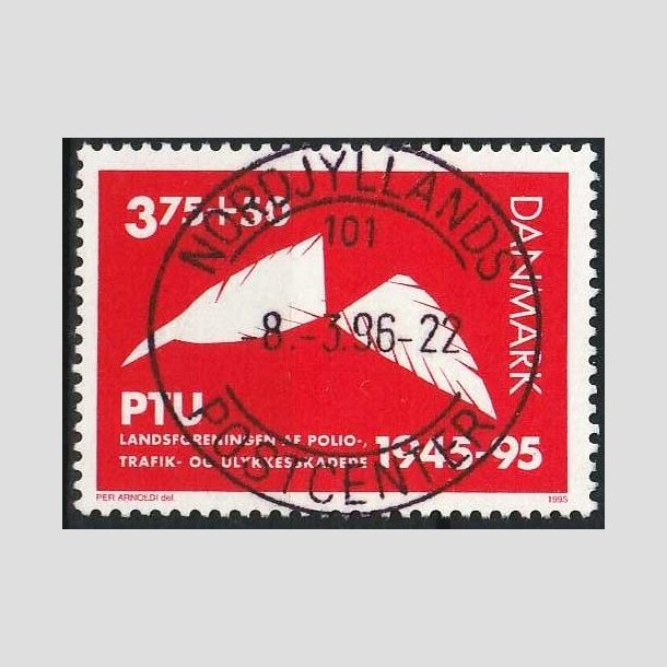 FRIMRKER DANMARK | 1995 - AFA 1096 - PTU - 3,75 Kr. + 50 re rd - Pragt Stemplet Brkop