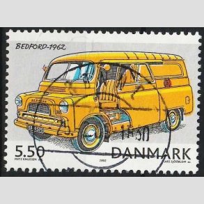 FRIM�RKER DANMARK | 2002 - AFA 1322 - Postk�ret�jer - 5,50 Kr. flerfarvet - Pragt Stemplet R�nne