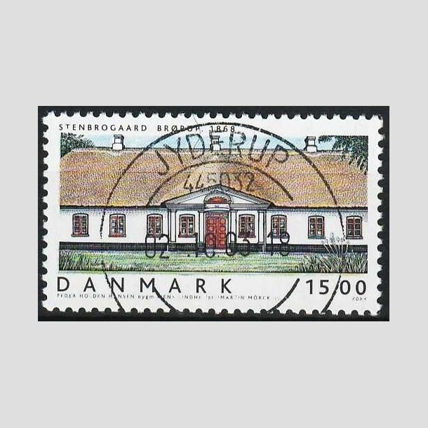 FRIMRKER DANMARK | 2003 - AFA 1360 - Danske boliger II. - 15,00 Kr. Stenbrogrd - Pragt Stemplet Jyderup