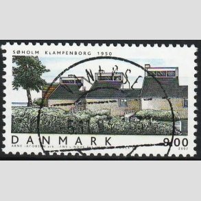 FRIM�RKER DANMARK | 2002 - AFA 1336 - Danske boliger I. - 9,00 Kr. S�holm - Pragt Stemplet Vanl�se