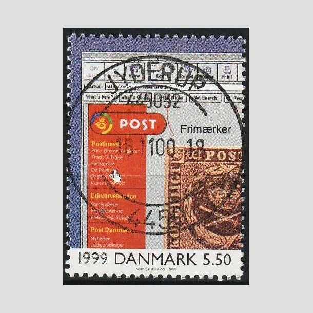 FRIMRKER DANMARK | 2000 - AFA 1269 - 1900-tallet. Serie 4. - 5,50 Kr. Kommunikation 1999. - Lux Stemplet Jyderup