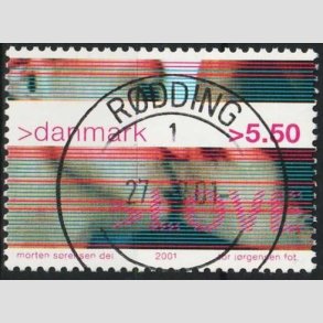 FRIMRKER DANMARK | 2001 - AFA 1288 - Ungdomskultur - 5,50 Kr. LOVE - Pragt Stemplet Rdding