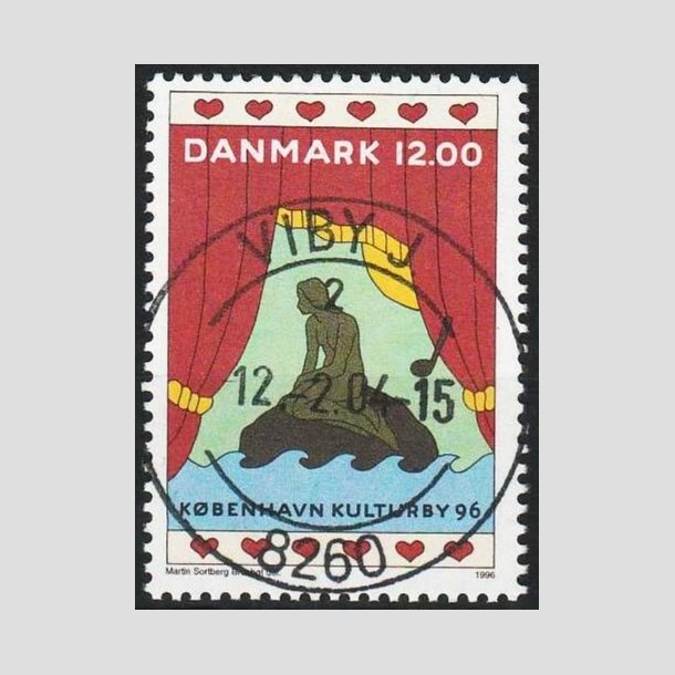 FRIMRKER DANMARK | 1996 - AFA 1110 - Kbenhavn Kulturby 96 - 12,00 Kr. flerfarvet - Pragt Stemplet Viby J.