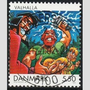 FRIMRKER DANMARK | 2002 - AFA 1308 - Danske tegneserier - 5,50 Kr. Valhalla - Pragt Stemplet Haderslev