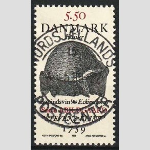 FRIM�RKER DANMARK | 1998 - AFA 1193 - Fossiler - 5,50 Kr. S�pindsvin flerfarvet - Pragt Stemplet