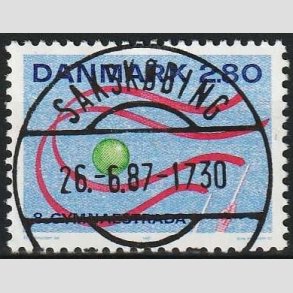 FRIMRKER DANMARK | 1987 - AFA 885 - Gymnaestrada Herning - 2,80 Kr. flerfarvet - Lux Stemplet Sakskbing