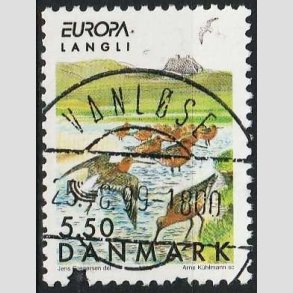 FRIM�RKER DANMARK | 1999 - AFA 1210 - Naturreservater - 5,50 Kr. Langli - Pragt Stemplet Vanl�se