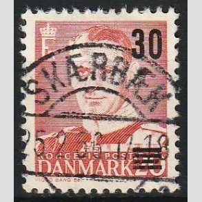 FRIMRKER DANMARK | 1955 - AFA 363 - Provisorier - 30/20 re rd - Pragt Stemplet Skrbk