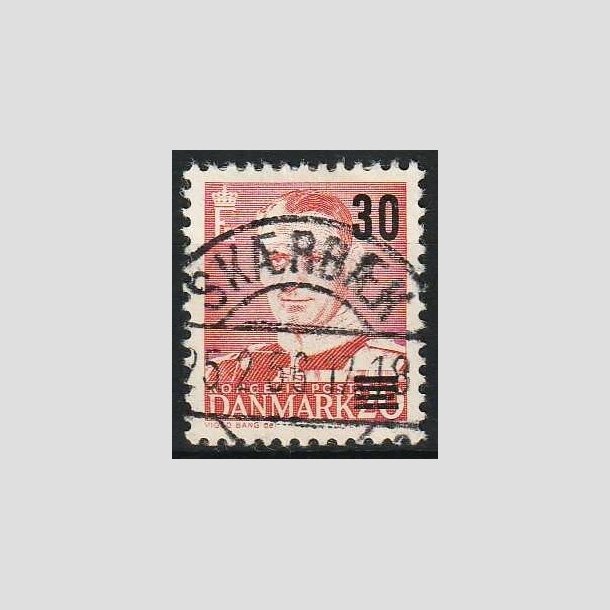 FRIMRKER DANMARK | 1955 - AFA 363 - Provisorier - 30/20 re rd - Pragt Stemplet Skrbk