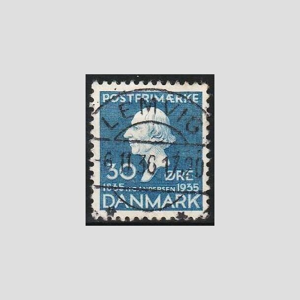 FRIMRKER DANMARK | 1935 - AFA 228 - H. C. Andersen 30 re bl - Lux Stemplet Lemvig