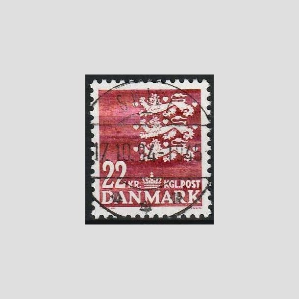 FRIMRKER DANMARK | 1987 - AFA 876 - Rigsvben 22 Kr. matrd - Lux Stemplet Skive