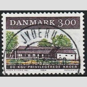 FRIM�RKER DANMARK | 1984 - AFA 807 - �ldre dansk kro - 3,00 Kr. flerfarvet - Lux Stemplet Jyderup