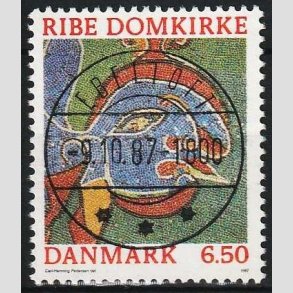 FRIM�RKER DANMARK | 1987 - AFA 881 - Ribe Domkirke - 6,50 Kr. flerfarvet - Lux Stemplet Ebeltoft