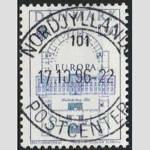 FRIM�RKER DANMARK | 1978 - AFA 659 - Europam�rker - 1,50 Kr. bl� - Pragt Stemplet