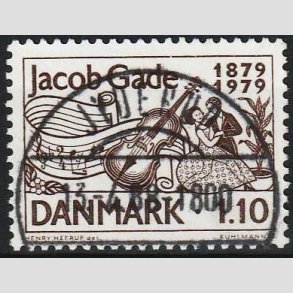 FRIM�RKER DANMARK | 1979 - AFA 692 - Jacab Gade komponist - 1,10 Kr. brun - Pragt Stemplet Jyderup