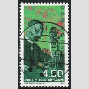 FRIM�RKER DANMARK | 1998 - AFA 1177 - Post og Tele Museet - 4,50 Kr. flerfarvet - Pragt Stemplet Vanl�se