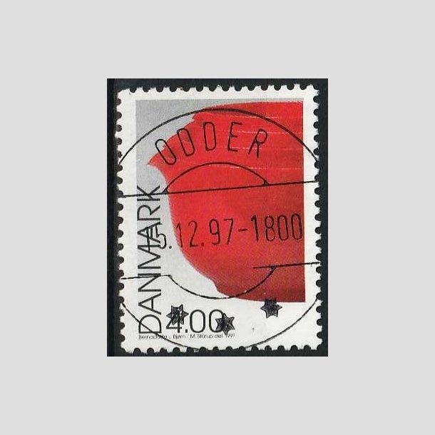 FRIMRKER DANMARK | 1997 - AFA 1161 - Dansk design - 4,00 Kr. Margretheskle flerfarvet - Pragt Stemplet Odder