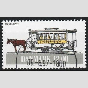 FRIMRKER DANMARK | 1994 - AFA 1073 - Sporvogne - 12,00 Kr. flerfarvet - Pragt Stemplet Hedehusene