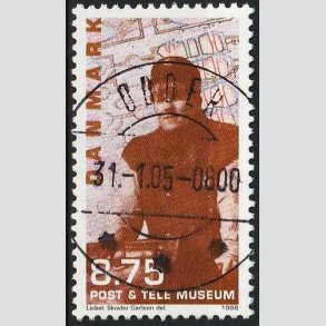 FRIMRKER DANMARK | 1998 - AFA 1179 - Post og Tele museet - 8,75 Kr. flerfarvet - Lux Stemplet Odder