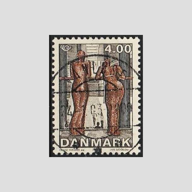 FRIMRKER DANMARK | 2002 - AFA 1312 - Samtidskunst - 4,00 Kr. flerfarvet - Pragt Stemplet Vanlse