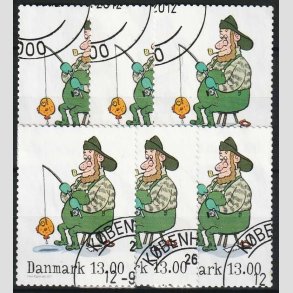 FRIMRKER DANMARK | 2011 - AFA 1685 - Vintereventyr - 13,00 Kr. flerfarvet x 6 stk. - Pnt hjrnestemplet