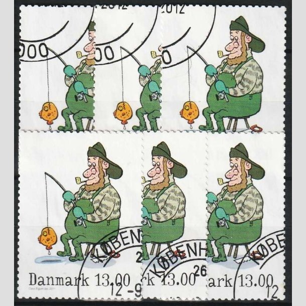 FRIMRKER DANMARK | 2011 - AFA 1685 - Vintereventyr - 13,00 Kr. flerfarvet x 6 stk. - Pnt hjrnestemplet