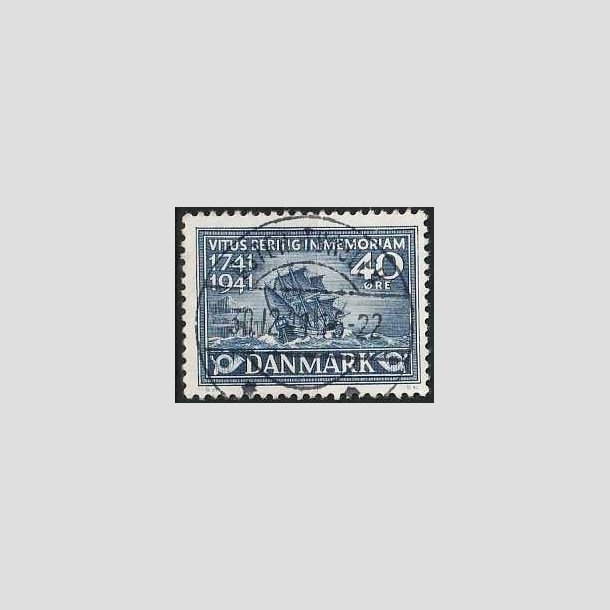 FRIMRKER DANMARK | 1941 - AFA 272 - Vitus Bering 40 re bl - Lux Stemplet ster-Trslev