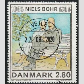 FRIMRKER DANMARK | 1985 - AFA 842 - Niels Bohr - 2,80 Kr. flerfarvet - Pragt Stemplet Vejle