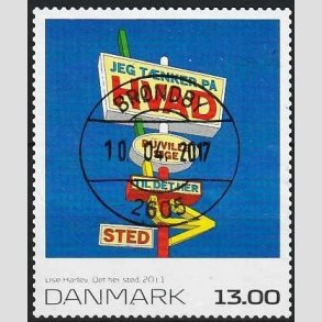 FRIMRKER DANMARK | 2011 - AFA 1651E - Frimrkekunst 15 - 13,00 Kr. flerfarvet - Lux Stemplet
