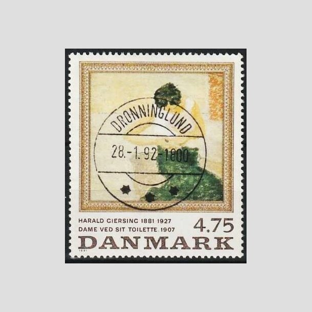 FRIMRKER DANMARK | 1991 - AFA 1005 - Harald Giersing - 4,75 Kr. flerfarvet - Lux Stemplet Dronninglund