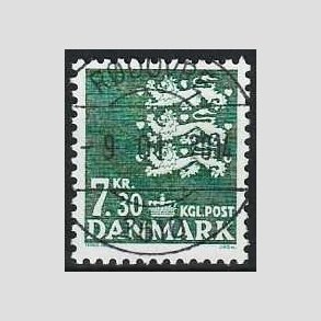 FRIMRKER DANMARK | 1989 - AFA 928 - Rigsvben - 7,30 Kr. grn - Lux Stemplet Rdovre