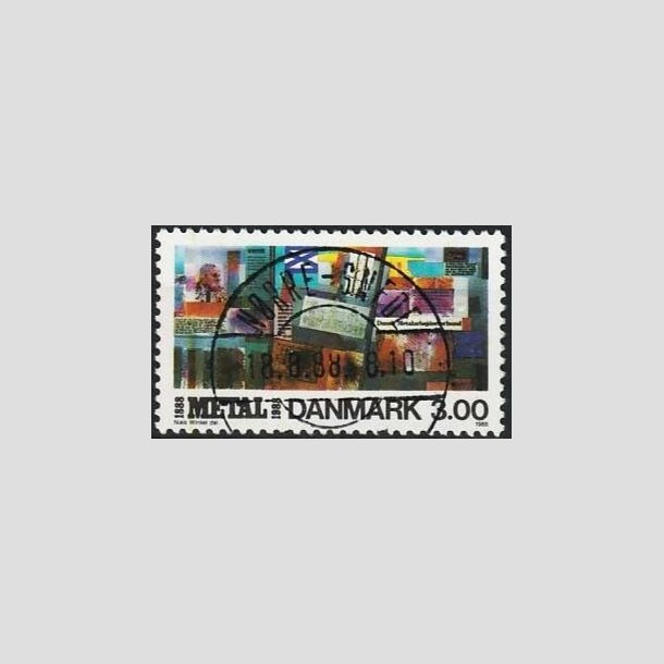 FRIMRKER DANMARK | 1988 - AFA 915 - Dansk Metal 100 r - 3,00 Kr. flerfarvet - Lux Stemplet Nrre-Snede