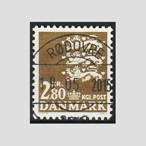 FRIMRKER DANMARK | 1975 - AFA 587 - Rigsvben 2,80 Kr. olivenbrun - Pragt Stemplet
